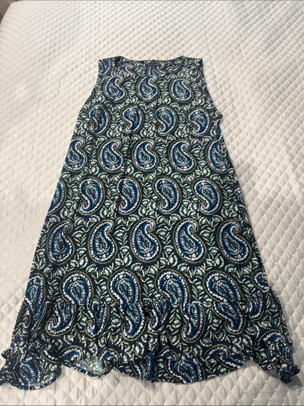 Tommy Hilfiger Blue & Green Sleeveless Dress